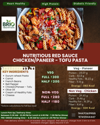 Nutritious Red Sauce Chicken/Paneer - Tofu Pasta