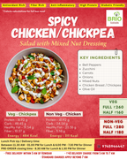 Spicy Chicken/Chickpea Salad in Cashew Dressing