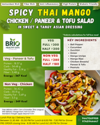 Spicy Thai Mango Chicken/Tofu Salad in Sweet & Tangy Asian Dressing