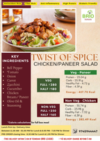 Twist of Spice Chicken/Paneer Salad