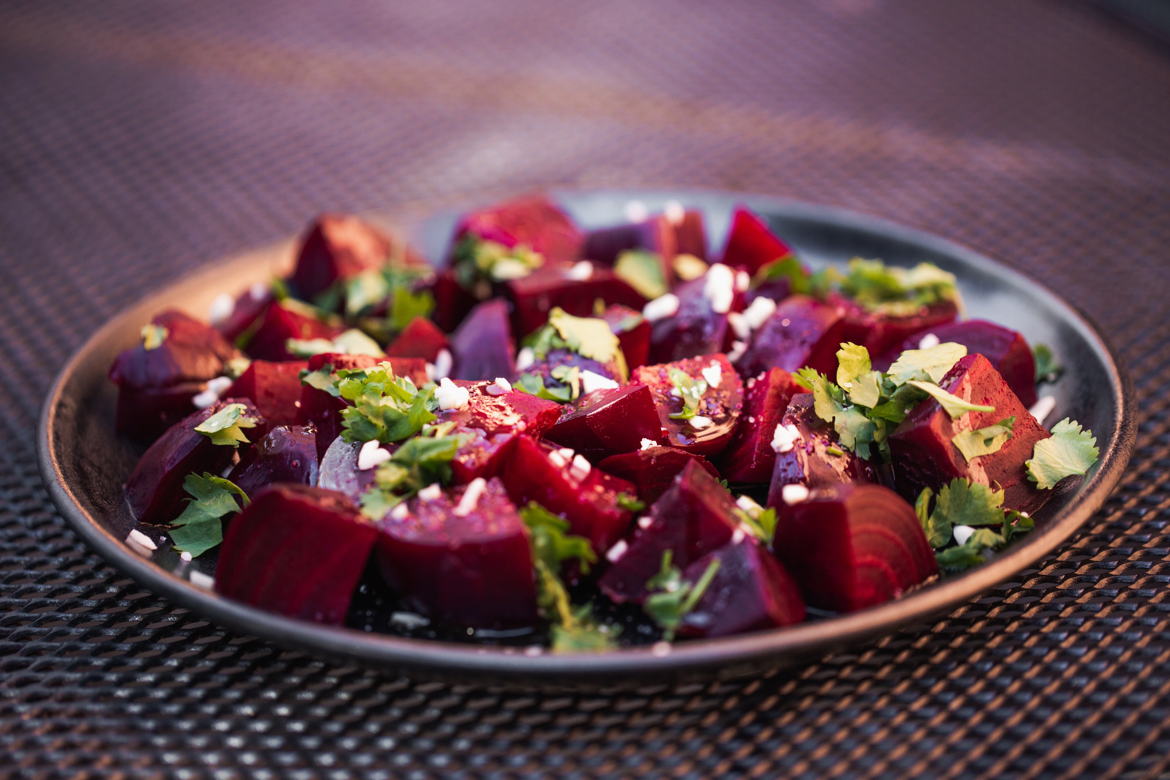 Papaya Glazed Ruby Roots Salad