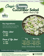 Classic Creamy Cucumber Salad - Chicken/Paneer & Tofu